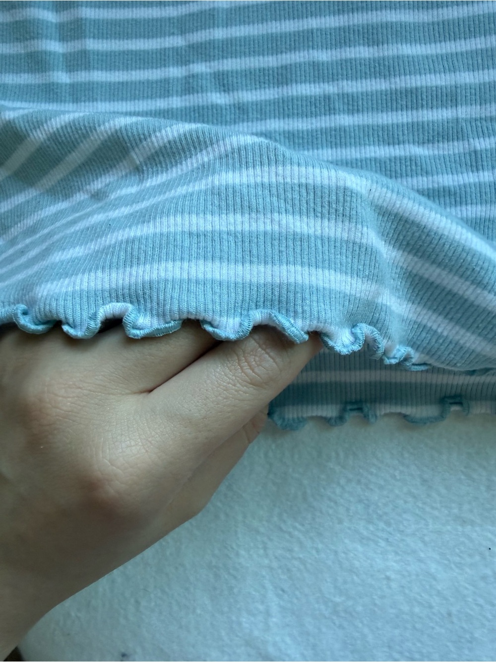 Blue & White american eagle Striped Lace Trim Cami - Picture 4 of 5